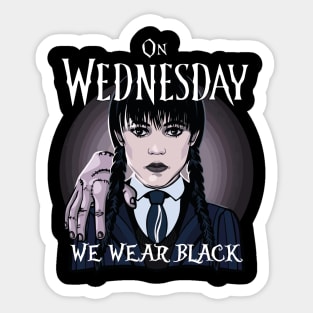 On Wednesday We Wear Black Sticker